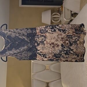 Elie Tahari Black and Cream Lace Mini Dress